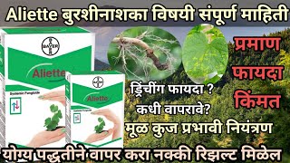 Bayer aliette fungicide Aliette fungicide Aliette विषयी माहिती bayerAapliShetiAaplshivarD [upl. by Elleined890]