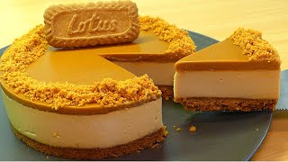 NoBake Lotus Biscoff Cheesecake No gelatin No egg No oven No mixer [upl. by Darill]