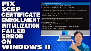 How To Fix SCEP Certificate Enrollment Initialization Failed error on Windows 1011 Solution [upl. by Jaymie]