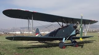 Vintage aircraft Polikarpov PO2 engine start  HD [upl. by Verena]