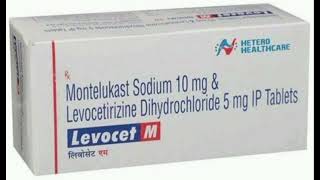 Montelukast sodium and levocetirizine hydrochloride tablets Uses In hindi  Levocet M tablet [upl. by Alyakcm155]