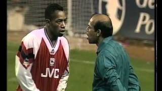 Ian Wright Pushes the Referee [upl. by Aicilaf]