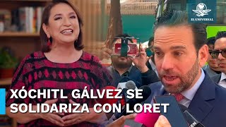 Xóchitl Gálvez muestra su apoyo a Loret de Mola tras ser demandado por Pío López Obrador [upl. by Aamsa]