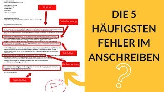 Motivationsschreiben formulieren  5 häufige FEHLER im Anschreiben [upl. by Hallett]