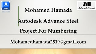 AS035 Project For Numbering Autodesk Advance Steel كورس ادفانس استيل [upl. by Arrait]