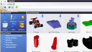TopSolid Main Interface Home Tab [upl. by Clementas]