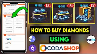 HOW TO TOP UP DIAMONDS IN FREE FIRE USING CODASHOP  CODASHOP SE DIAMONDS KAISE LE 2021 PAYTM [upl. by Gershom]