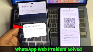 Couldn’t Link Device You cant link to a WhatsApp business app  WhatsApp Web Not Working [upl. by Kaule377]