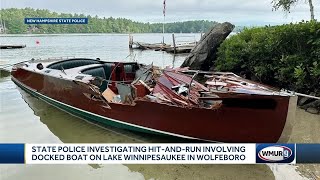 New Hampshire State Police investigating hitandrun involving docked boat on Lake Winnipesaukee [upl. by Er]