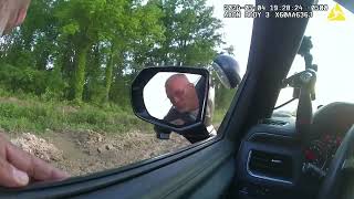 Phillips County AR Sheriff Dept Captain Bramlett BWC 050424 Chases Suspect Through Field [upl. by Hairahcaz]