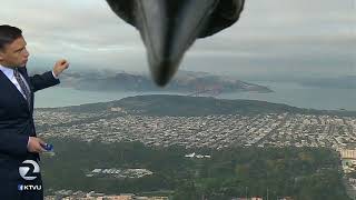 Bird photobombs weather report  KTVU [upl. by Gould529]