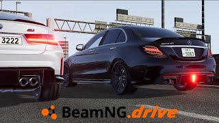 Mercedes Benz C63s Vs BMW M3 competition HIGH SPEED CHASE  320 kmph [upl. by Werdnaed]