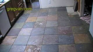 Before Grouting Kitchen Tile Floor  Expert Home Remodeling Advice [upl. by Fleck]