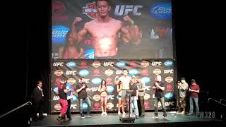 Mark Munoz vs Yushin Okami weigh ins [upl. by Kcajyllib629]