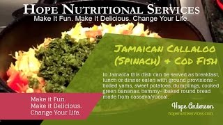 Jamaican Callaloo Spinach amp Cod Fish Recipe [upl. by Bailey]