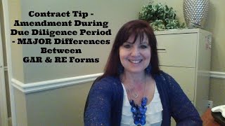 Contract Tip  Amendment During Due Diligence  MAJOR Differences Between GAR amp RE Forms [upl. by Ahcsropal]