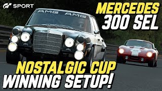 GT SPORT  Mercedes 300 SEL Nostalgic Cup Winning Setup [upl. by Ssitnerp]