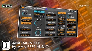 XHarmonizer Walkthrough  XFX MaxforLive Devices for Ableton Live by Manifest Audio [upl. by Dicky334]