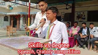 skills vs degree speech Oratory competition Manakamana secondary english boarding school kalaiya [upl. by Ala603]