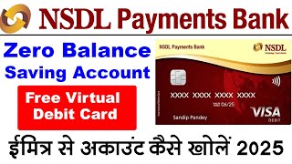 NSDL Payment Bank Me Zero Balance Saving Account Kaise Open Kare  How To Open NSDL Payment Bank [upl. by Nonah507]