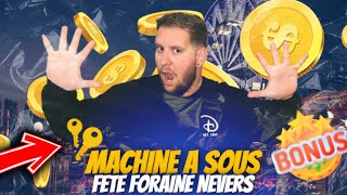 OMG 200€ DANS UNE MACHINE À SOUS DANS UNE FÊTE FORAINE On gagne 3 lots [upl. by Eentruok31]