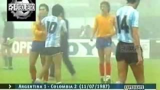 Argentina 1 vs Colombia 2 Copa America Argentina 1987 FUTBOL RETRO TV [upl. by Felipa]