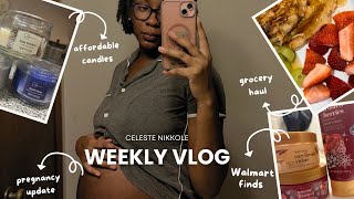 Grocery Haul Vlog 28 weeks pregnant affordable walmart finds  haul  cook with me chit chats [upl. by Zednanref956]