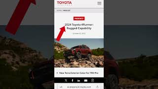 2025 4Runner UPDATE What we know so far toyota 4runner offroad [upl. by Ztirf]