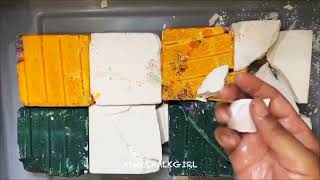 Colourful Dyed Gym chalk Crumbling oddlysatisfying gymchalkcrush asmrsounds stressrelief asmr [upl. by Bechler]