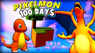 We Survived 100 Days in Skyblock as Pixelmon Rivals [upl. by Asirralc]