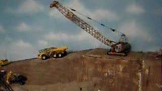 Liebherr 843 working as dragline scalemodel 150 [upl. by Aisaim538]