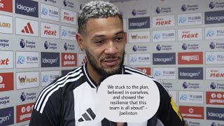 We Stuck to the Plan Joelinton Reacts to Newcastles 31 Win vs Nottingham Forest PostMatch [upl. by Zetrom]