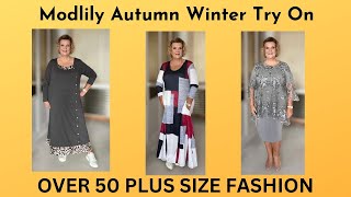 Modlily Autumn Winter Haul amp Try On  Over 50 Plus Size Fashion [upl. by Rollo404]