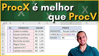 Função ProcX é melhor que ProcV  Excel como fazer 🔥 [upl. by Montano210]