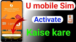 how to activate u mobile prepaid sim card  umobile sim register kaise kare [upl. by Koh]