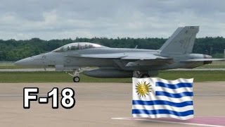 Avión F18 en Uruguay [upl. by Vena219]