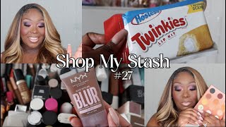 shop my stash 27 NYX Blur Foundation Ace Beaute Beauty Bay Colored Raine and more [upl. by Lathe]