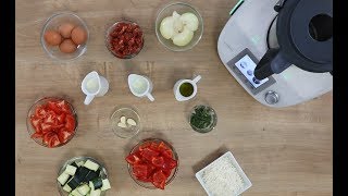 Cuisiner pour 6 et   Gratin de ratatouille chorizo chèvre [upl. by Nalim]