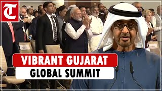 UAE President Al Nahyan speaks during Vibrant Gujarat Global Summit [upl. by Lorianna]