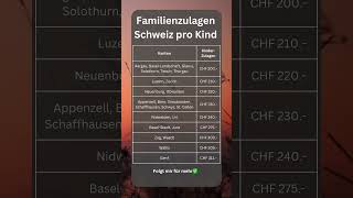 Familienzulagen Schweiz✅ finanzen finanztipps [upl. by Eahc]