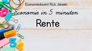 Economie in 5 minuten  Rente EXAMENTRAINING [upl. by Anitsej385]