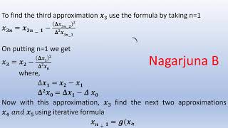 Aitkens Delta Square Method Procedure To Find The Root Of The Equation GTK and RT [upl. by Fosque]