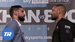 Amir Khan amp Kell Brook Will Separated after Intense Minute Long Faceoff  FIGHT SATURDAY ESPN IN US [upl. by Jaylene]