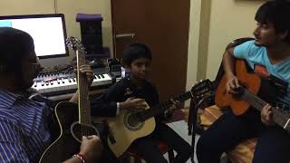 Lydian Nadhaswaram plays guitar  finger exercises  Master Sada [upl. by Gent291]