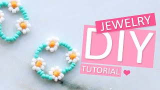 DIY Tutorial  Kralen bloem met rocailles  Zelf sieraden maken [upl. by Helaina]