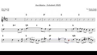 Ave Maria  Schubert 1825 Alto Sax Eb Sheet music [upl. by Analli]