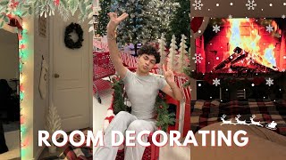 DECORATING MY ROOM FOR CHRISTMAS  VLOGMAS DAY 1 [upl. by Margetts117]