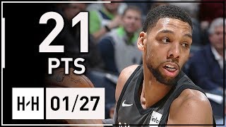 Jahlil Okafor Full Highlights Nets vs Timberwolves 20180127  21 Pts 6 Reb off the Bench [upl. by Scevo993]