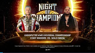 Cody Rhodes Vs Solo Sikoa Extreme Rules Match  WWE 2K24 [upl. by Ynavoj]