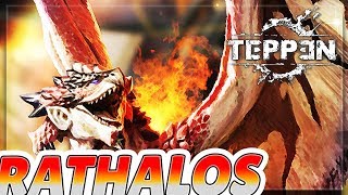 TEPPEN  Rathalos  Wrath Awoken DECK RedGreen Gameplay [upl. by Anelam]